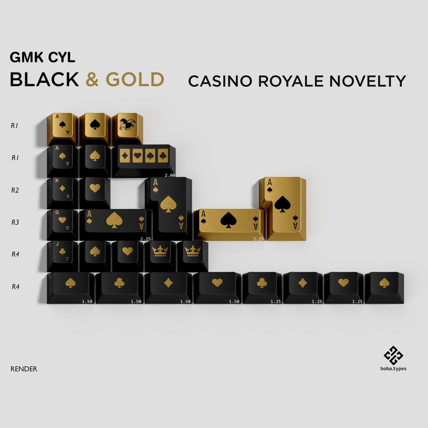 GMK CYL Black & Gold