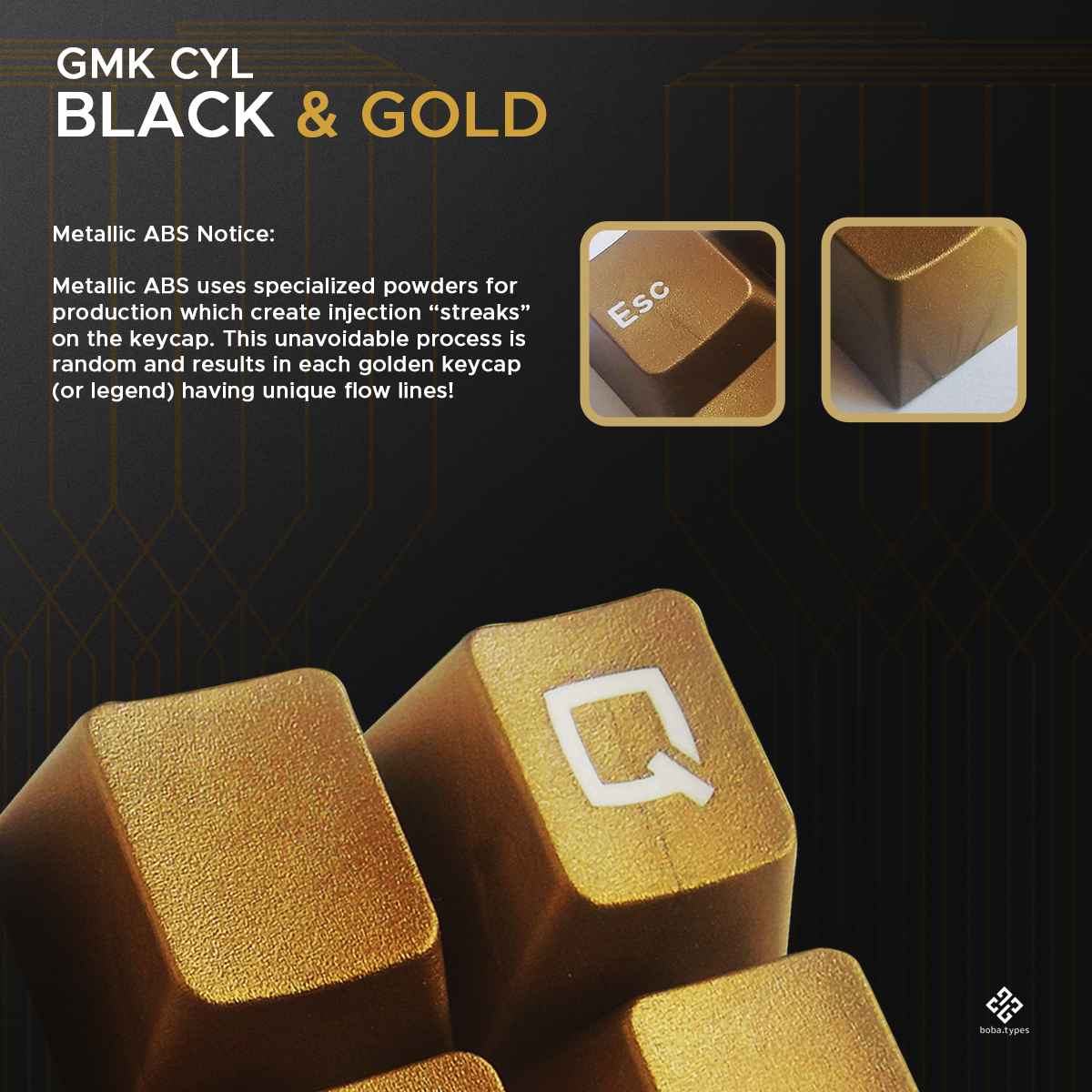 GMK CYL Black & Gold