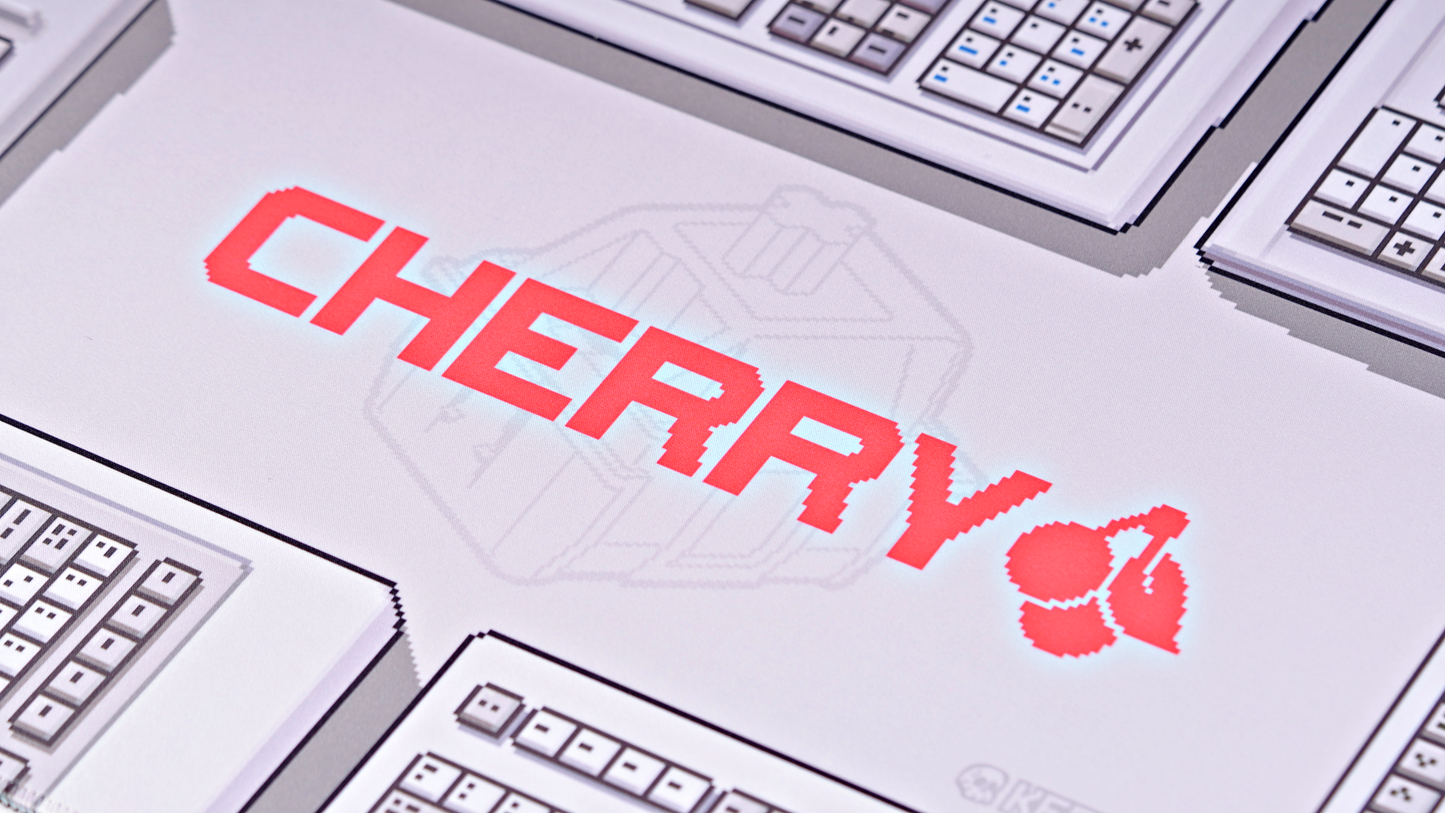 Cherry Vintage Keyboard Pixelart Deskmat