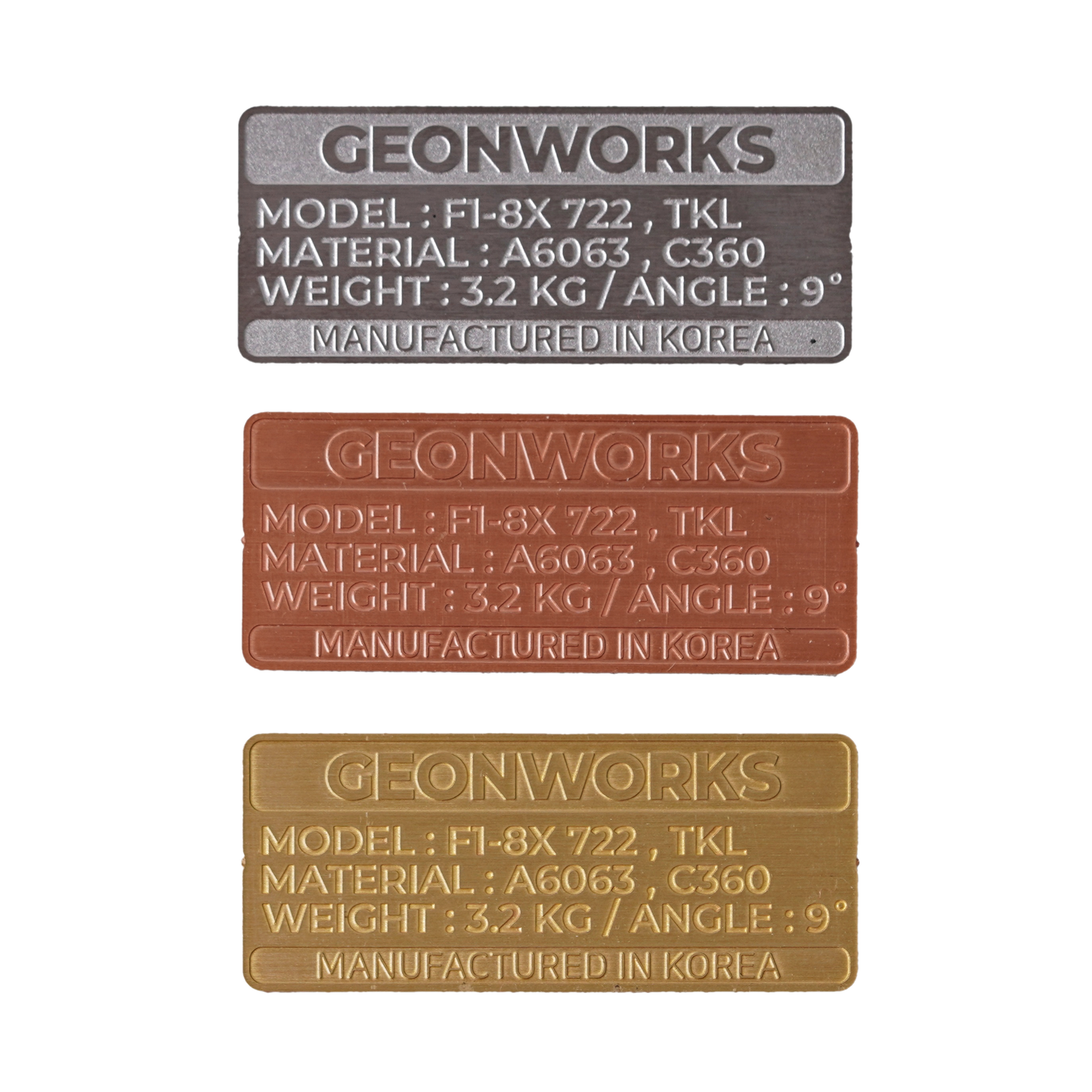 Metal Tag for F1-8X 722