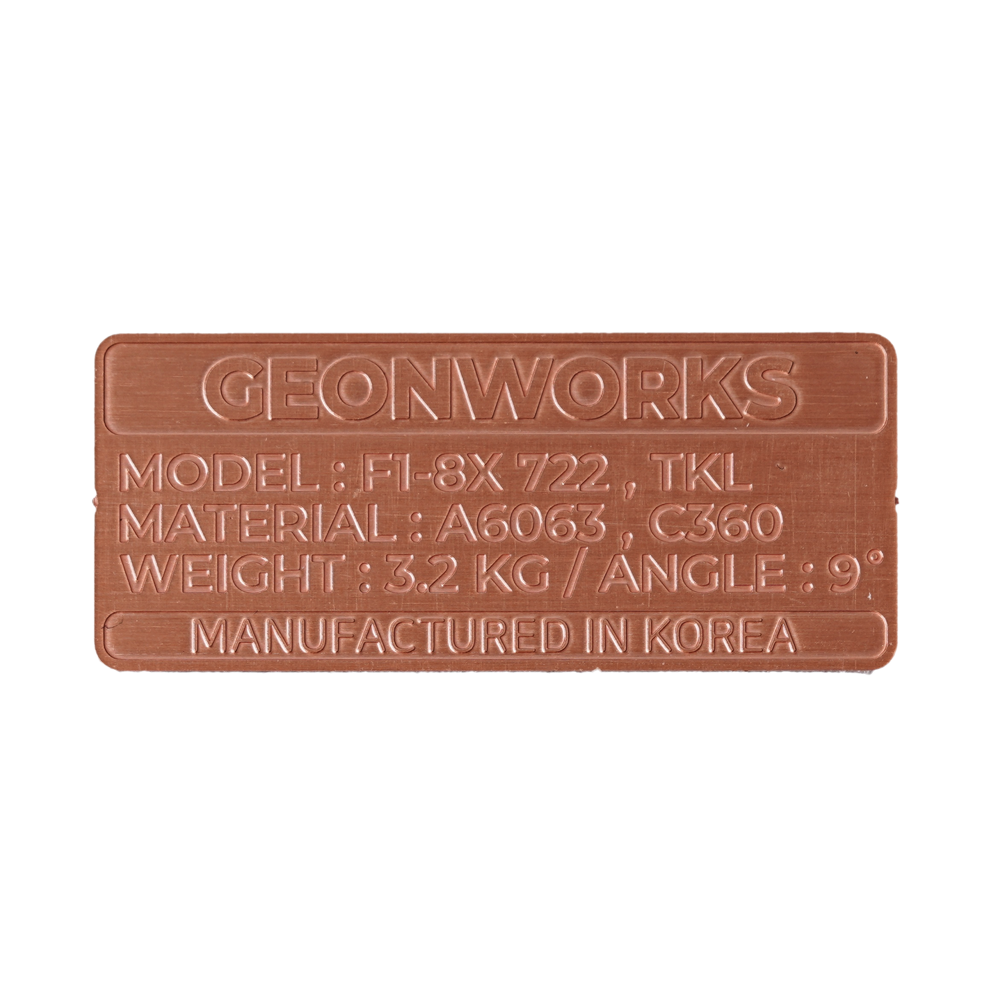 Metal Tag for F1-8X 722