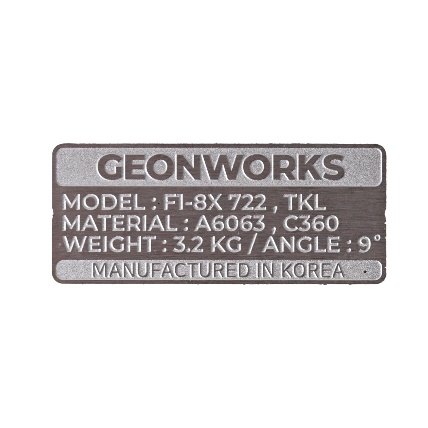 Metal Tag for F1-8X 722