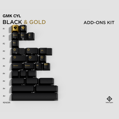 [Group Buy] GMK CYL Black & Gold