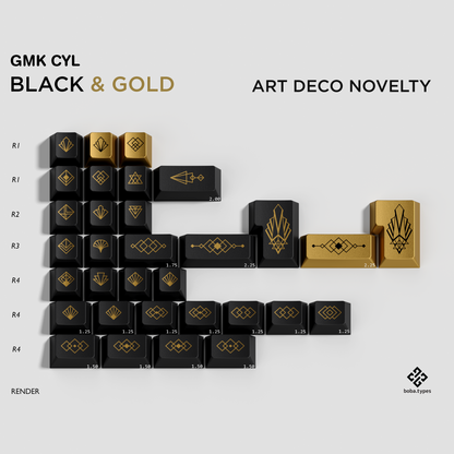[Group Buy] GMK CYL Black & Gold