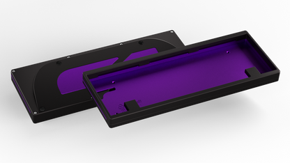 render of a Keycult No. 1 / 60 with a black case and alu purple mid