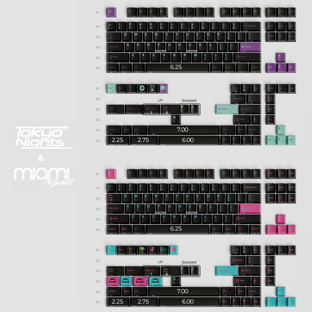 [Group Buy] GMK CYL Tokyo & Miami Nights R2