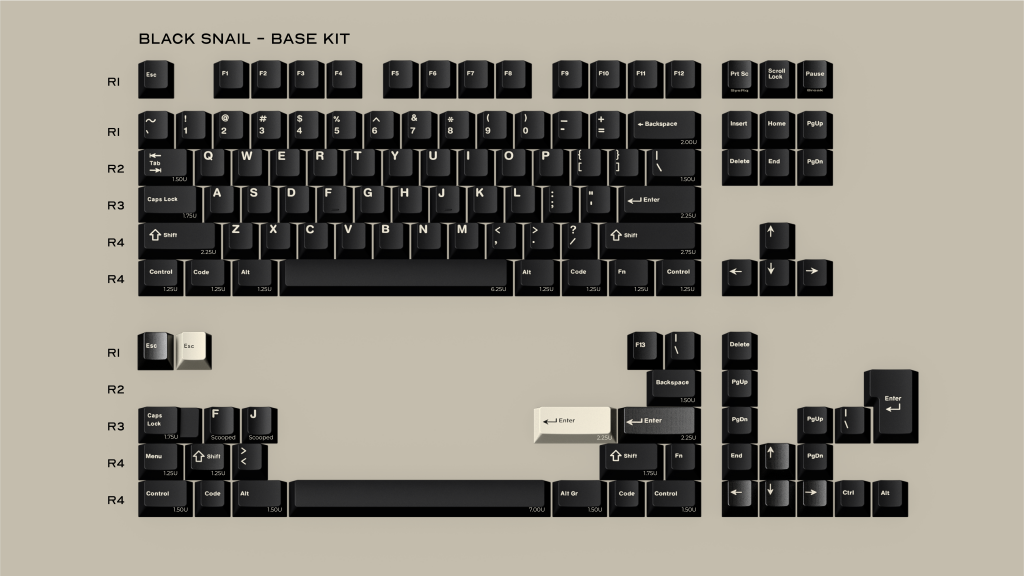 GMK Black Snail キーキャップセット GMK BLACK SNAIL – GEONWORKS